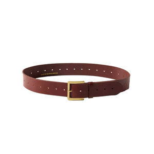 ANTHROPOLOGIE Adjustable Square Buckle Belt in Brown S